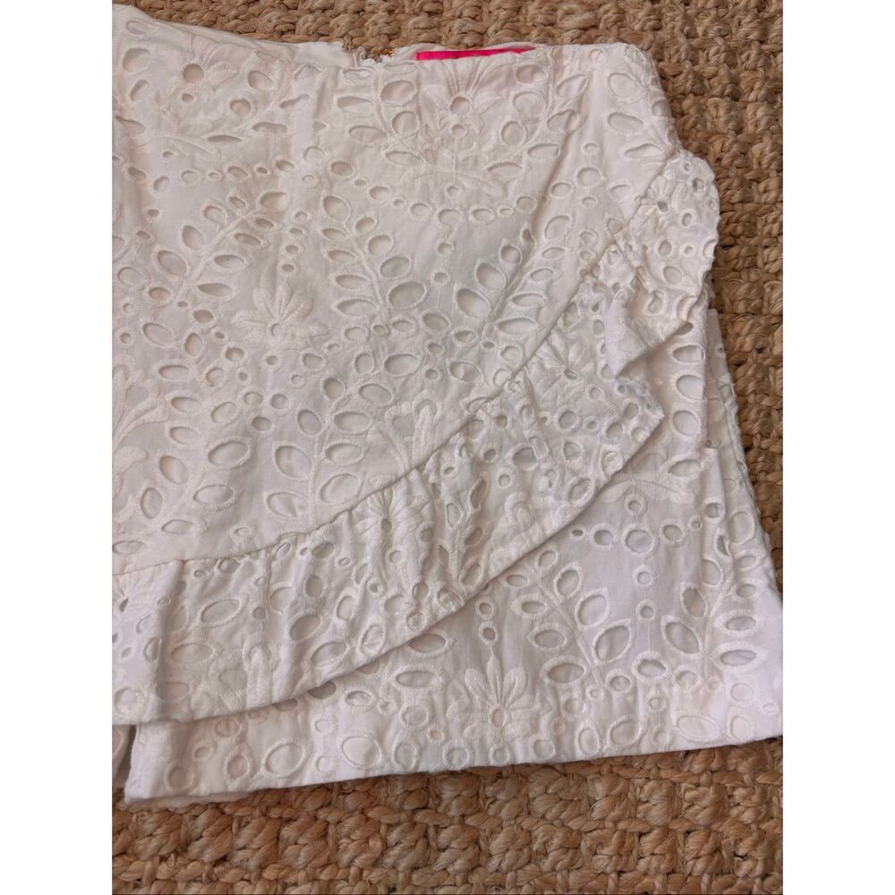 NWOT Lilly Pulitzer white eyelet skort coastal, Sz 2, $108 C9 - Picture 5 of 10